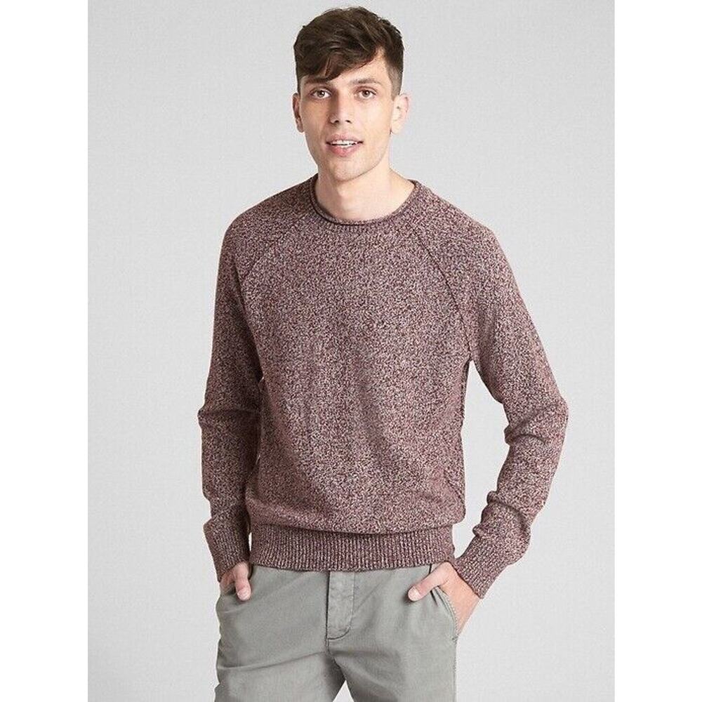 Gap Men’s Cozy Classic Raglan Sweater Burgundy Size Large